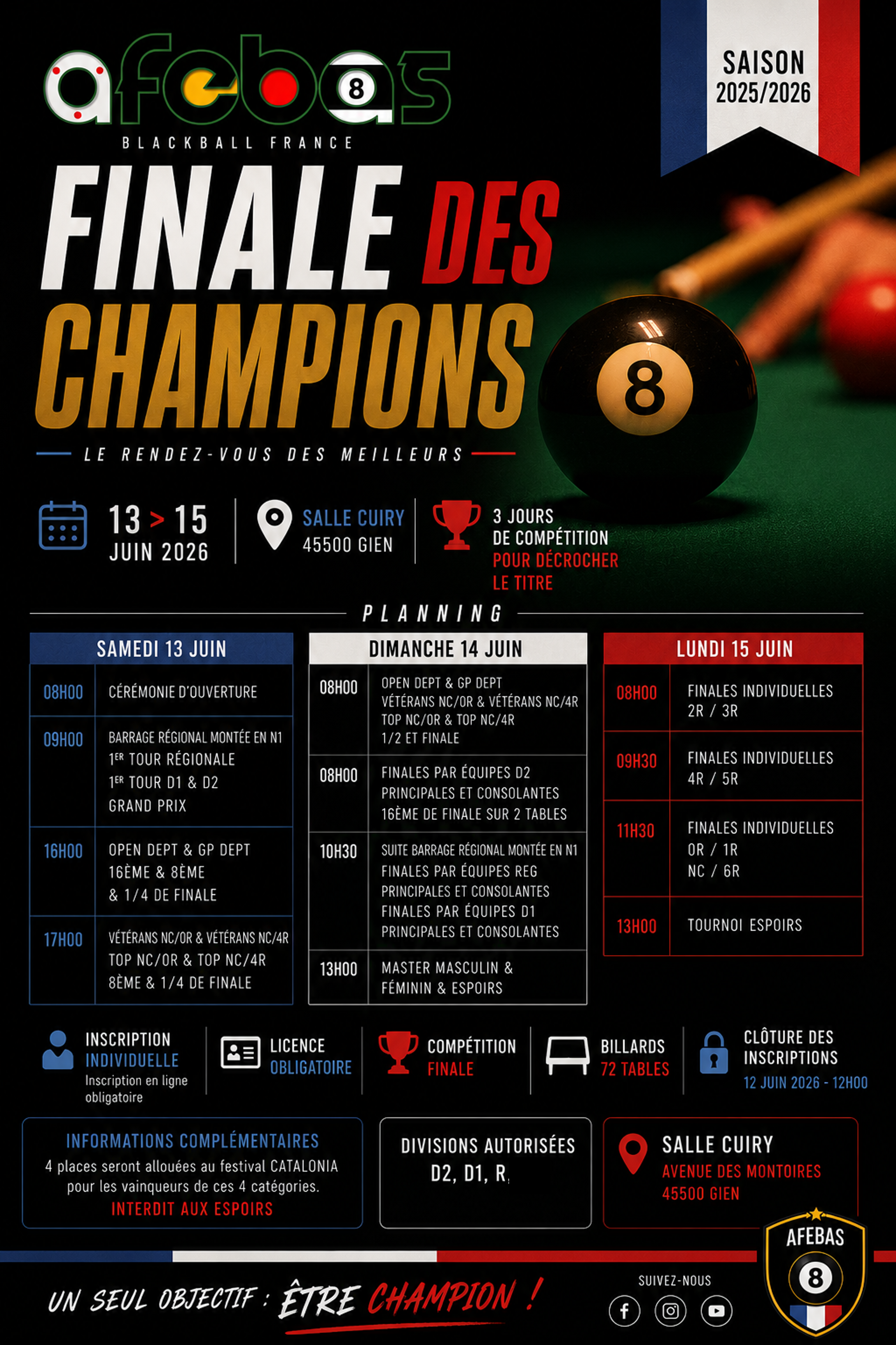 Affiche tournoi AFEBAS